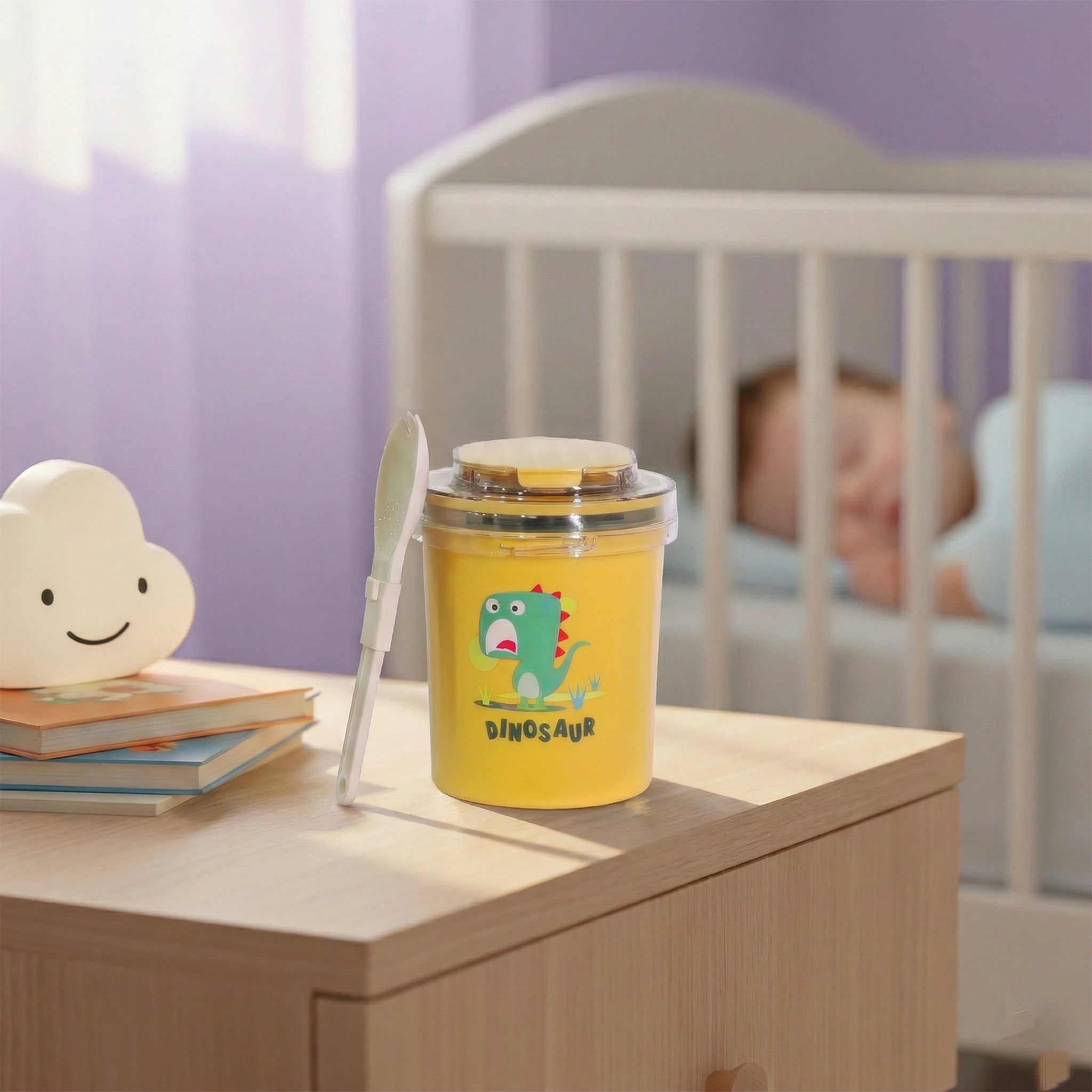 Insulated Kids Food Mug with Straw & Spoon