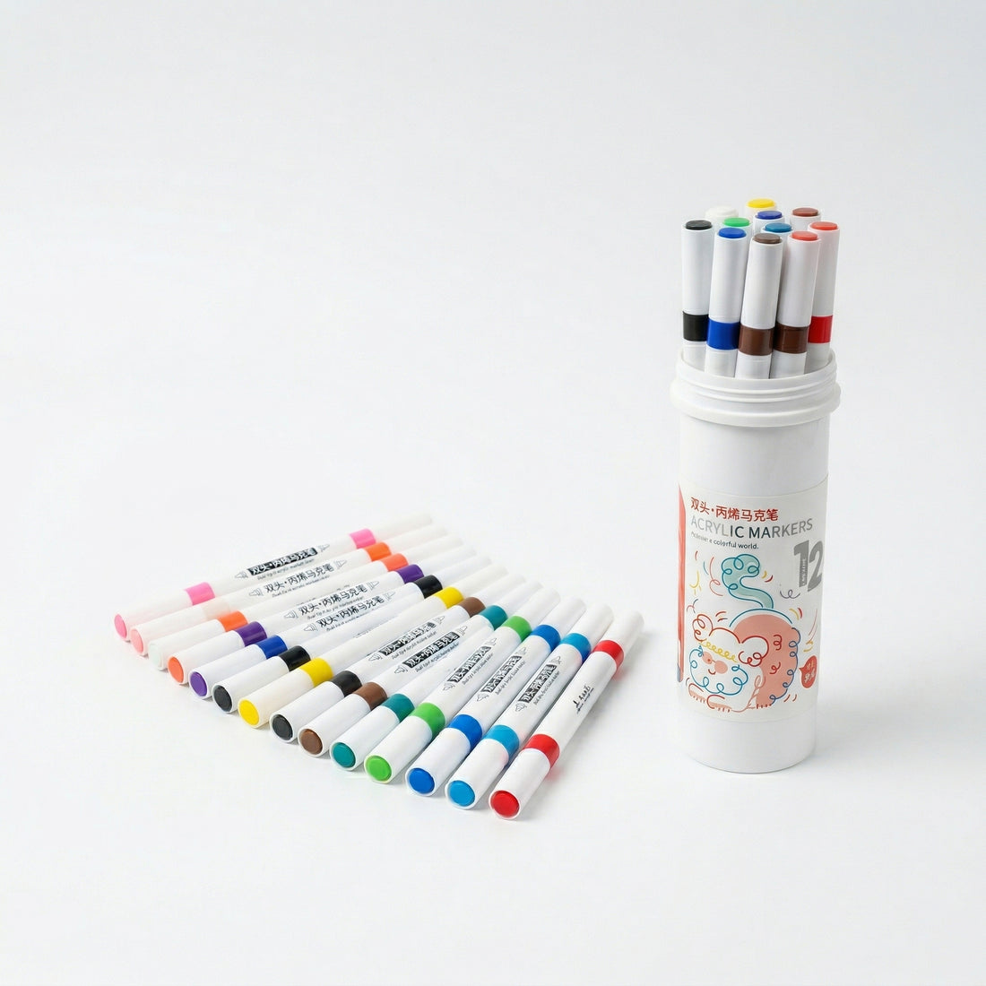 Acrylic Marker - 12 pieces set