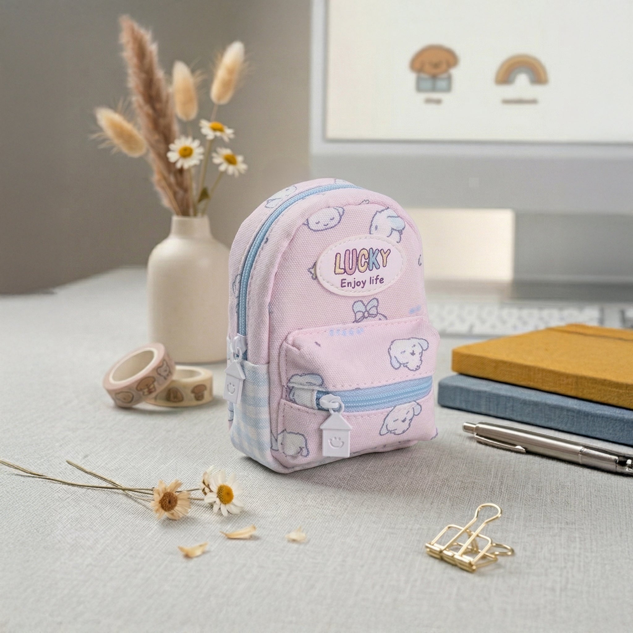 Miniature Backpack Bag Charm & Keychain Pouch