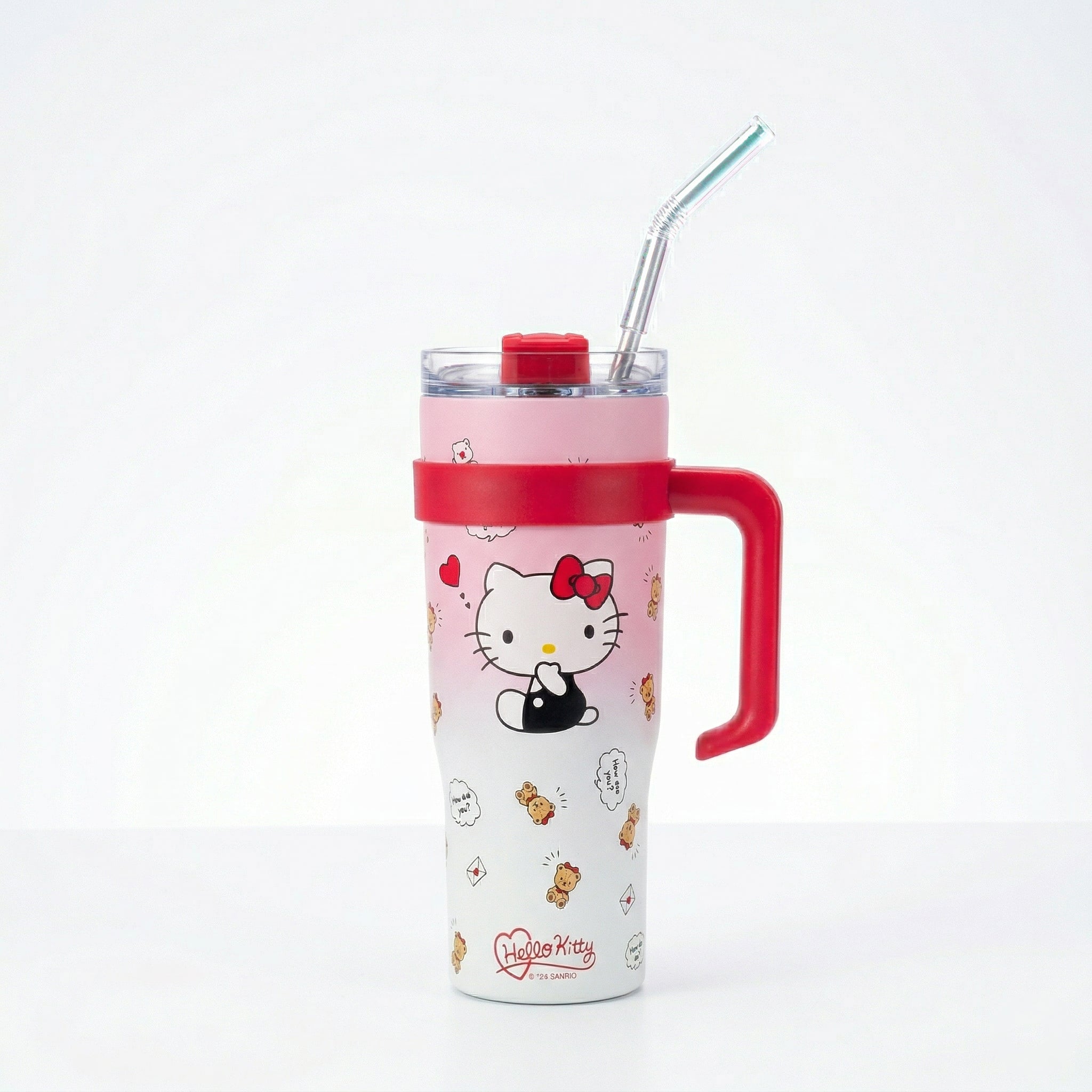 Sanrio Insulated Tumbler with Handle and Straw