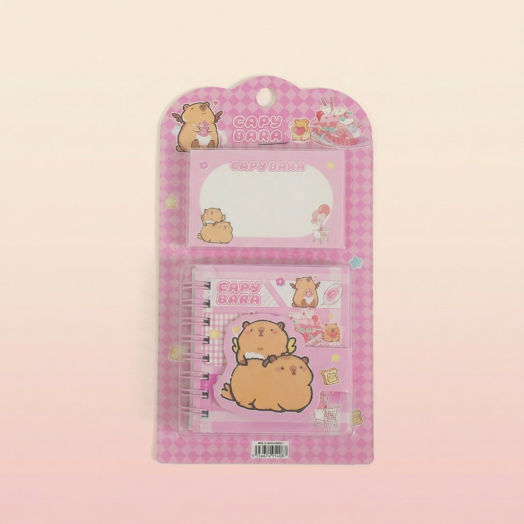 Small Capybara notepad with sticky notes