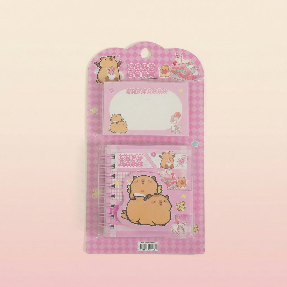 Small Capybara notepad with sticky notes