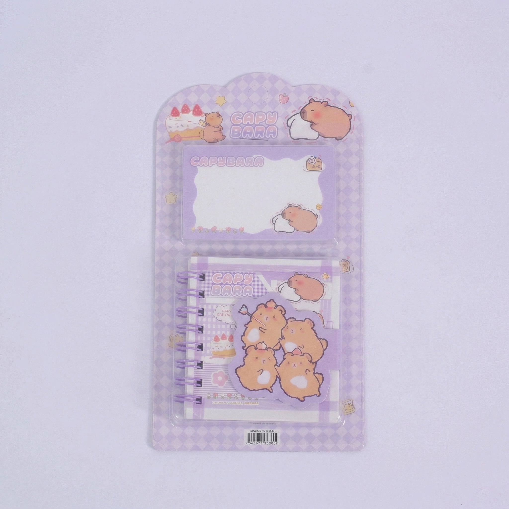 Small Capybara notepad with sticky notes