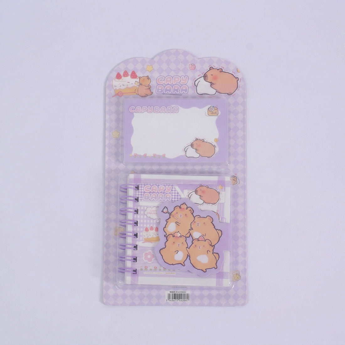 Small Capybara notepad with sticky notes