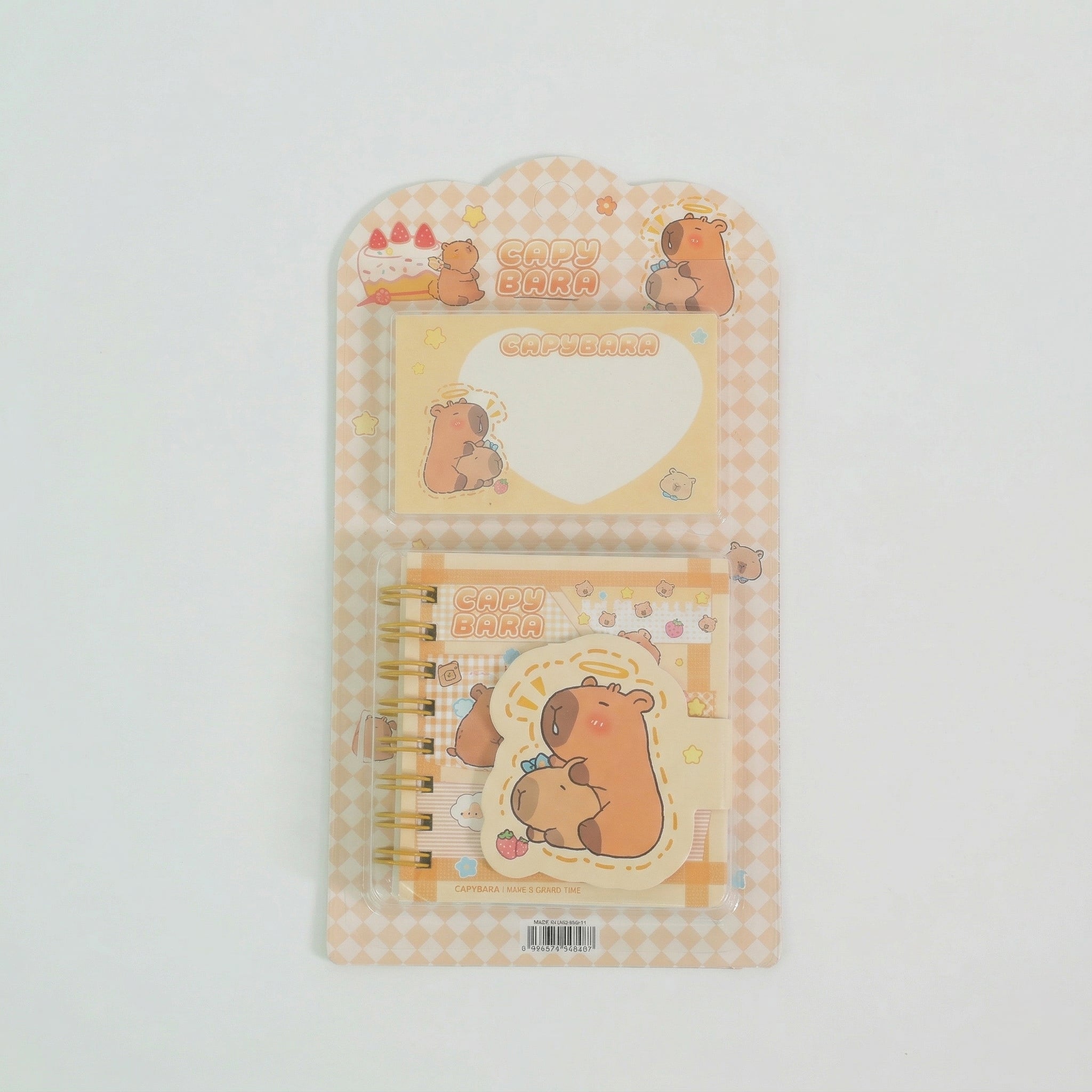 Small Capybara notepad with sticky notes