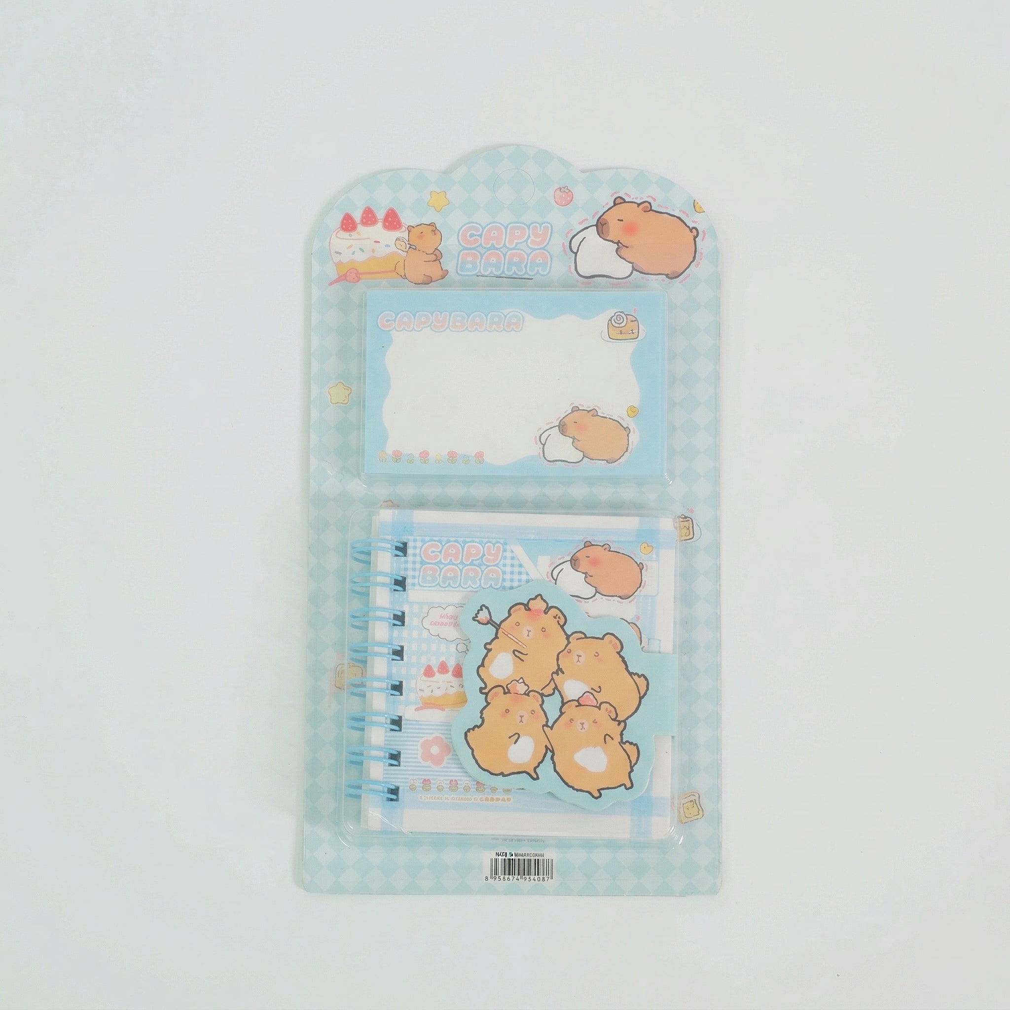 Small Capybara notepad with sticky notes