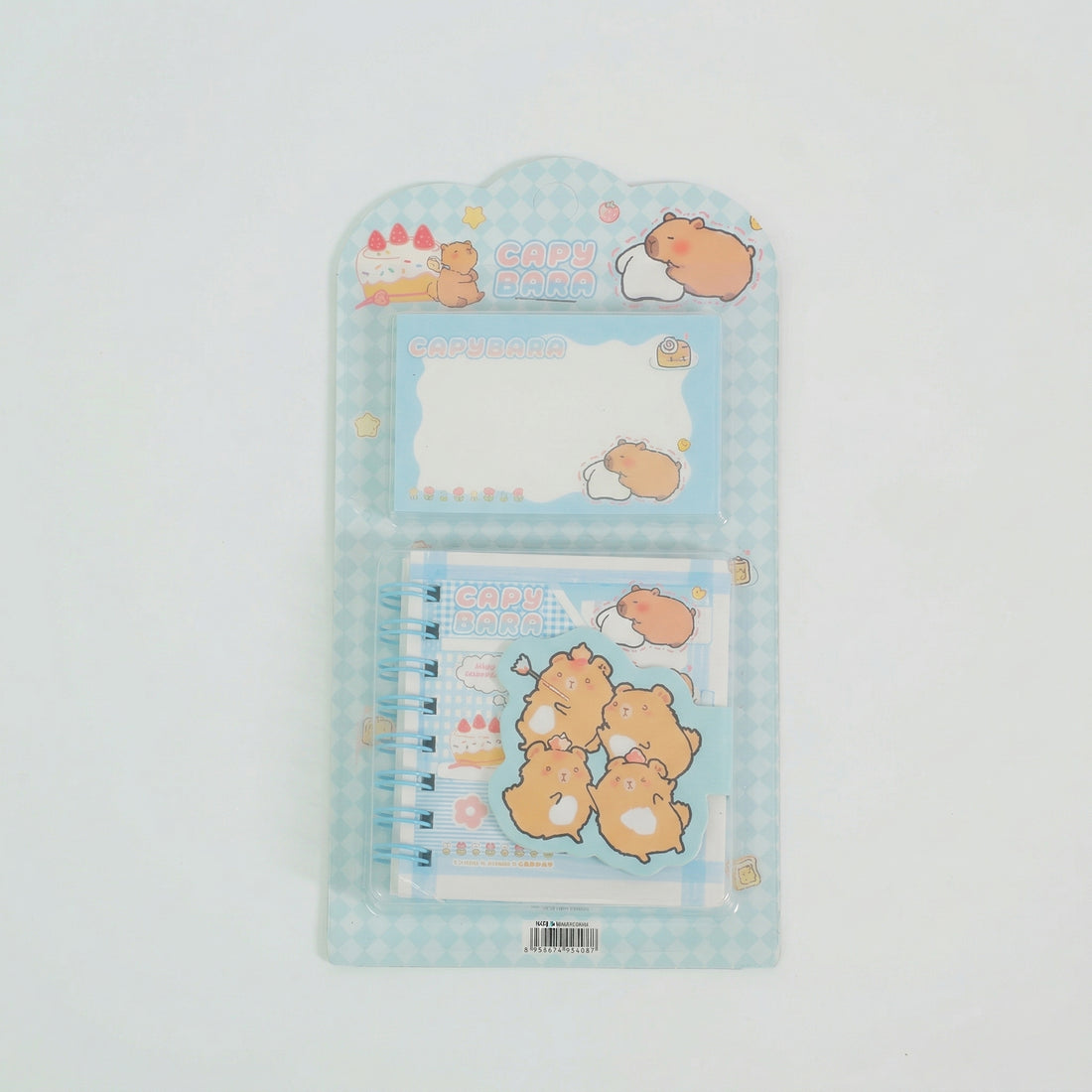 Small Capybara notepad with sticky notes